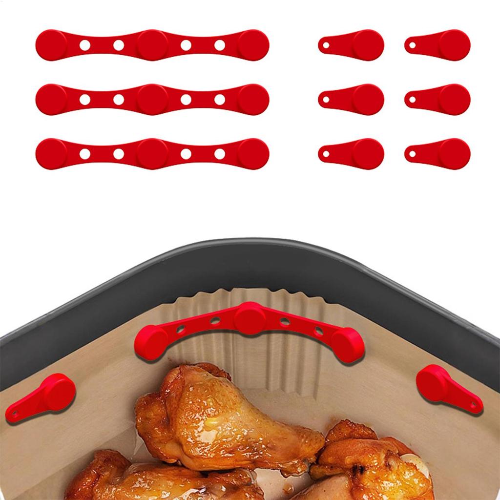 Air Fryer Magnet Clip Silicone Easy Clean Air Fryer Fixation Device Magnetic Buckle Removable High Temp Reusable
