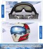 AutoGo Ski Goggles with Mirrored UV Dual Helmet Glasses for and Silver Lenses Lenses, Protection, Anti-Fog, Lenses, Compatible, Compatible, Windproof,