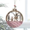 Wooden Xmas Tree Pendant Pentagrams Santa Claus Ornament Christmas Hanging Ornament  Weddings