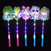 Giocattolo con bacchetta magica luminosa per animali dei cartoni animati 3 modalità regolabile ad alta luminosità Bastone luminoso colorato Giocattolo lampeggiante portatile per bambini Regalo di compleanno