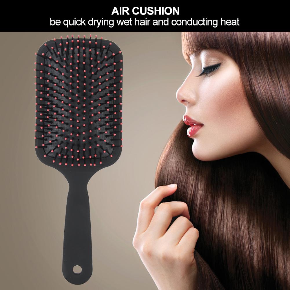 BlueZOO Air Cushion Comb Anti Static Scalp Massage Comb Hair Styling Flat Comb(Black )