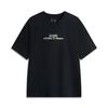 Casual Simple Letter Round Neck Pullover Loose Short Sleeve T-Shirt Men Tops Black AHSV747-4