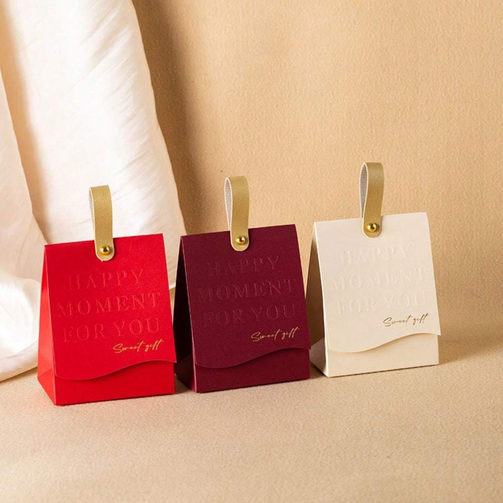 1Pcs Creative Handheld Gift Box Premium Leather Handheld Candy Chocolate Wedding Gift Box, Packaging Box, Wedding Decoration, Wedding, Gift Box