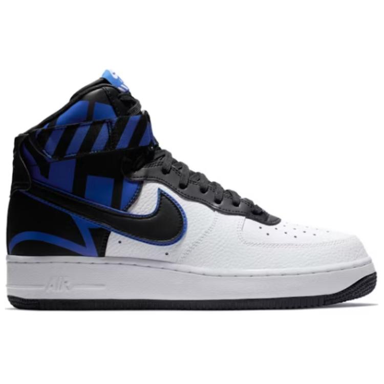 Nike Air Force 1 High Force Logo White Black Royal