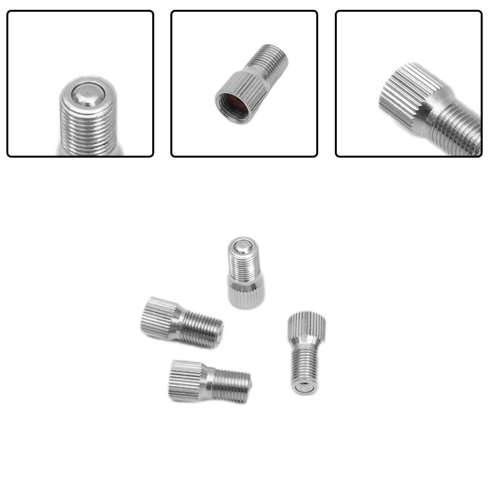 4pcs 19mm Screw-on Valve Cap Stem Extension Car Tyre Wheel Valve Stem Cap Extension Extender for Auto Car Truck Chrome