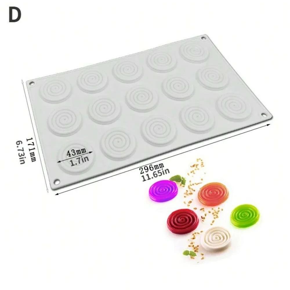 Spiral Silicone Baking Pan Versatile Mousse Chocolate Jelly Candy Moulds Pastry Fondant Decorating DIY Durable Cake Mold
