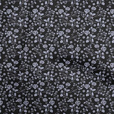 Cotton Flex Black Fabric Floral Sewing Fabric By The Yard Printed Diy Clothing Sewing Supplies 40 Inch