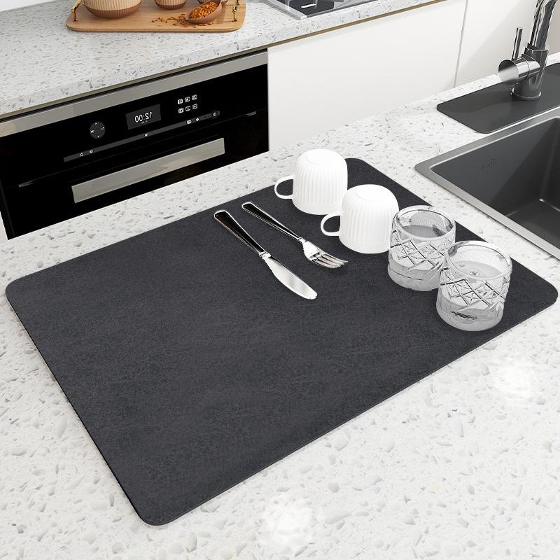 Soft Diatomaceous Earth Absorbent Kitchen Countertop and Table Mat