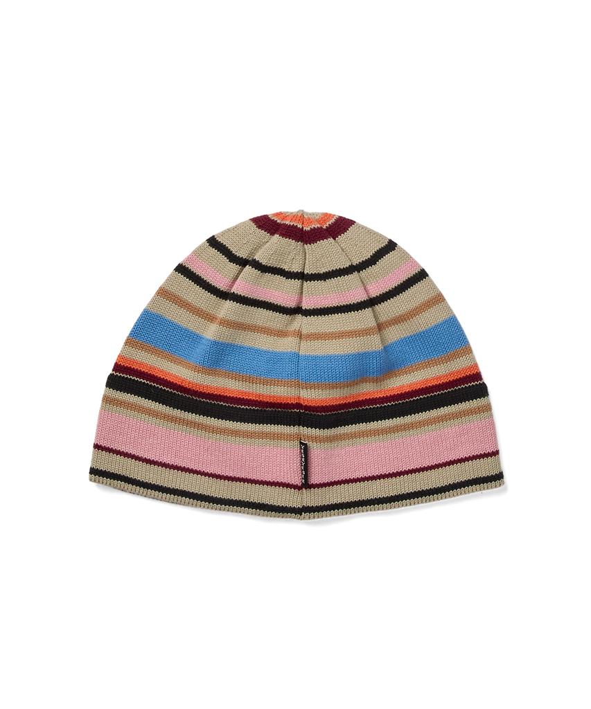 YESEYESEE Stripe Beanie Beige