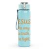1PC Jesus Way Truth Life Floral 750ml Color Plastic Sports Water Bottle Leakproof Flip Straw Lid Suitable for Sports Office Home Use