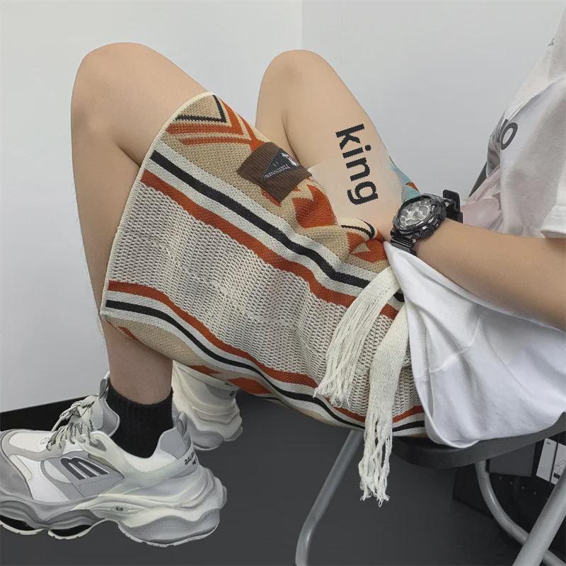 2024 Heren Trendy Amerikaanse Mode Kleurblok Casual Shorts