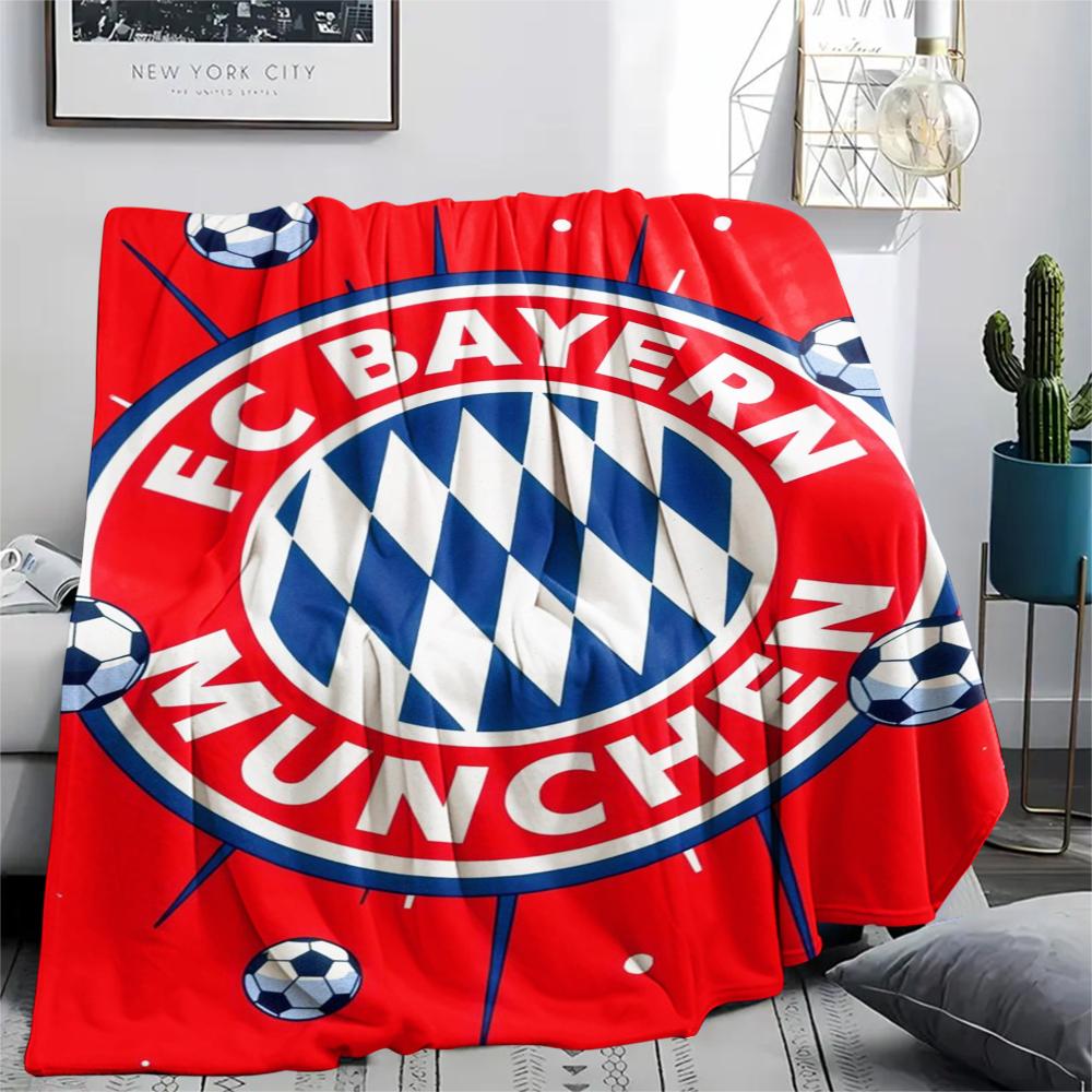1pc FC Bayern Munich Print Flannel Blanket, High Quality Comfortable for All Seasons, Home Decor, Warmth and Comfort, Perfect for Christmas Gifts46