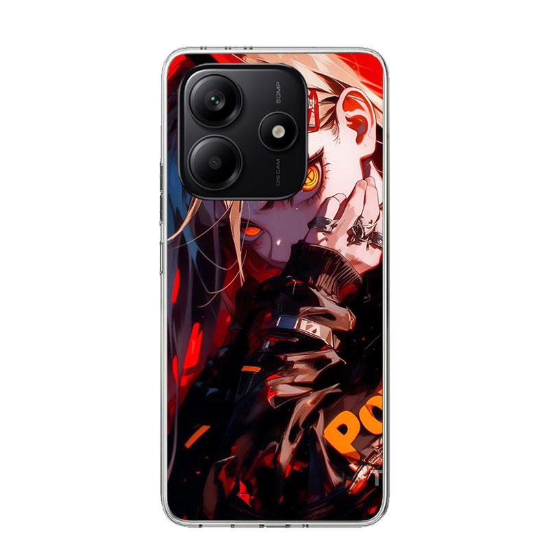 C-Chainsaw Mans Power Phone Case For Xiaomi Redmi Note 15 14 13 12S 12 Pro Plus 11S 11E 11 11T 10S 10 Art Soft Pattern Cover Red