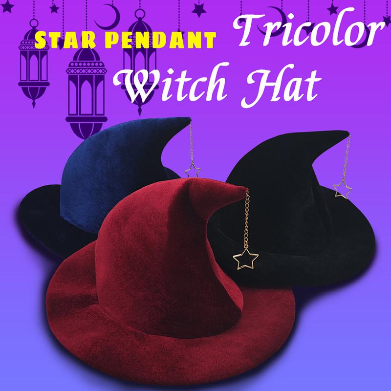Star Pendant Witch Hat Wizard Hat Witch Hat Makeup Stage Party Dress Up Party For Performance