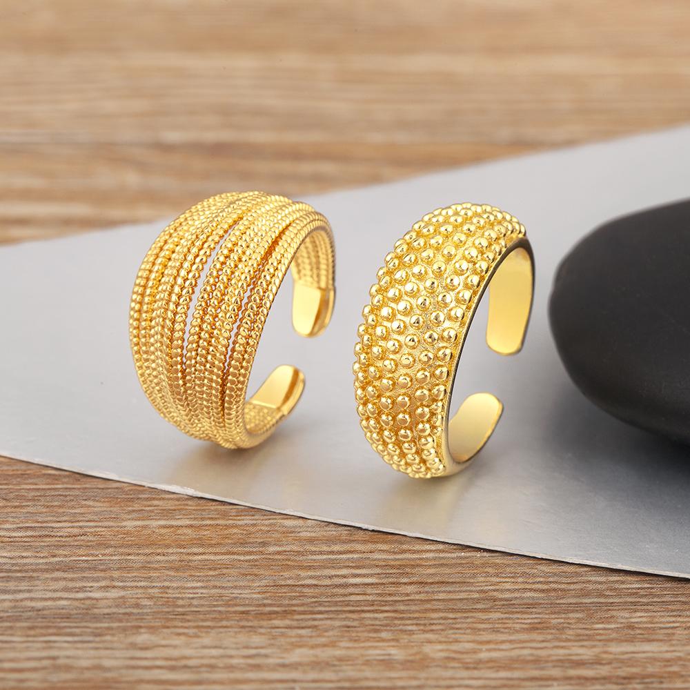 Nidin Nieuw Creatief Ontwerp Enkellaags/Meerlaags Open Ringen Verstelbaar Voor Vrouwen Punk Rock Stijl Vinger Sieraden Dagelijkse Feest Cadeaus