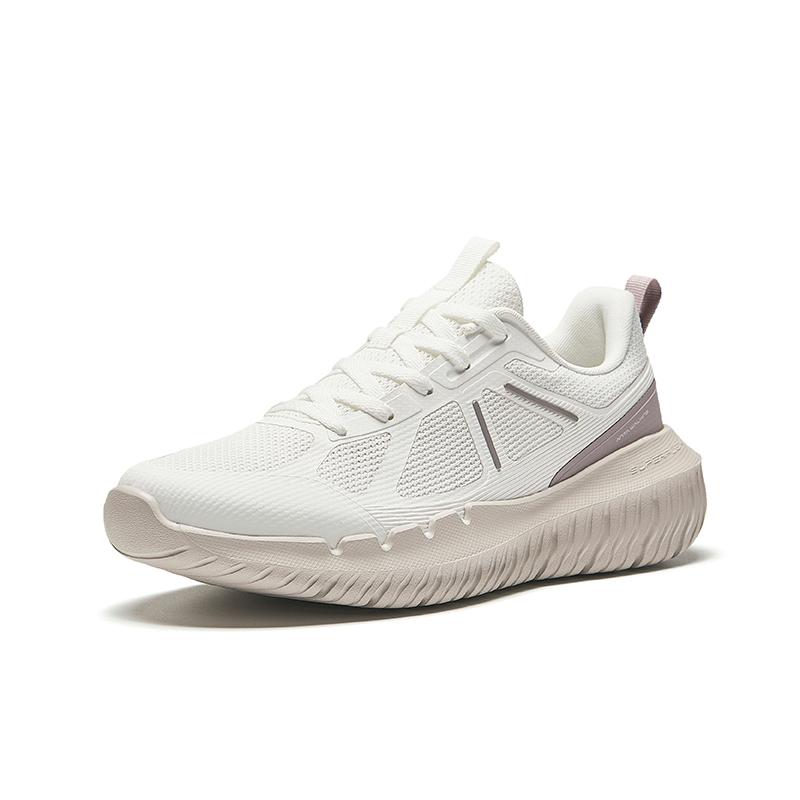 Anta Comfortable Versatile Shock Absorbing Non-Slip Breathable Low-Top Training Shoes Women Sneaker White Brown 122437793-2