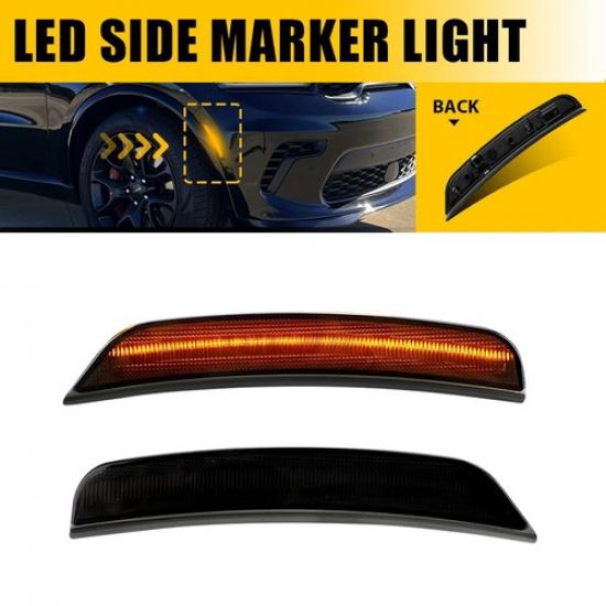 2PCS LED Marker Side Signal Light Turn For Dodge Durango -2025 Amber Front