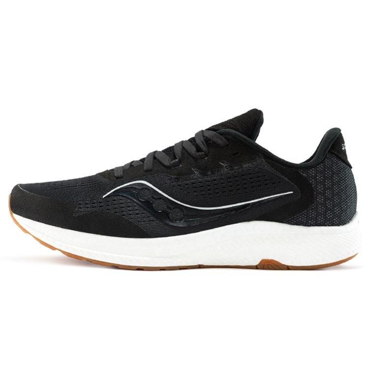 SAUCONY Freedom 4 High-End Sports Cushioning Non-Slip Wear-Resistant Low-Top Casual Running Shoes Men Sneaker Black White S20617-12