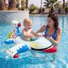 Summer Cartoon Airplane Baby Swim Ring with Handle - Anti-Rollover Design