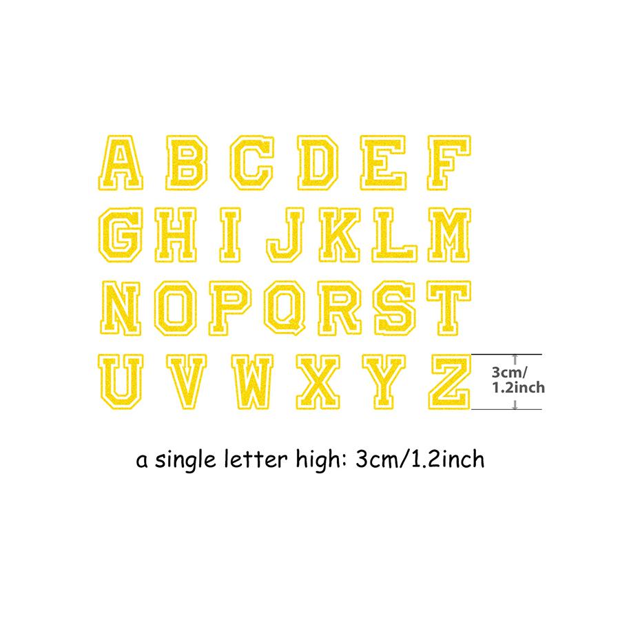 Blomsteralfabet Termiske klistremerker Hot Tear Ord Svart Gull Striper Varmepress Applikert gjør-det-selv-tilbehør-klistremerke Påstrykningsoverføringer