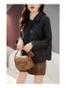 Baumwollgepolsterte Jacke für Damen 40-50: Stilvoller Petite Kurzmantel, lässiges leichtes Oberteil für Herbst/Frühling/Sommer.