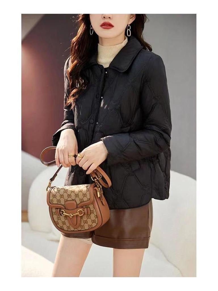 Baumwollgepolsterte Jacke für Damen 40-50: Stilvoller Petite Kurzmantel, lässiges leichtes Oberteil für Herbst/Frühling/Sommer.
