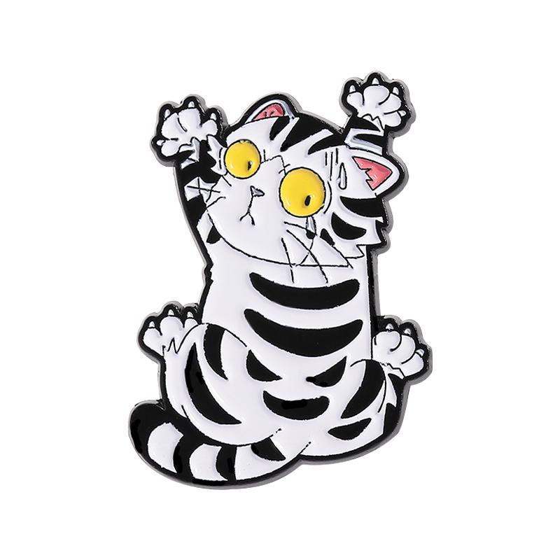 Cartoon Anime Character Enamel Pin Cute Cat Red Rabbit Dinosaur Frog Animal Brooches Lapel Badge Funny Jewelry Gifts For Friends