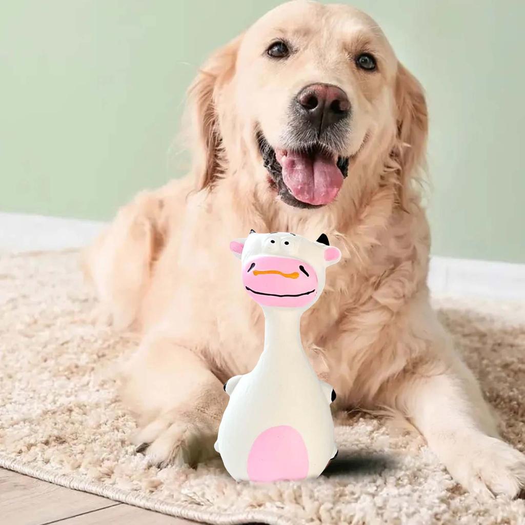 Dog Interactive Chew Toy Funny Cartoon Cows/Elephant/Puppy Toy for Aggressive Chewers Large Breed