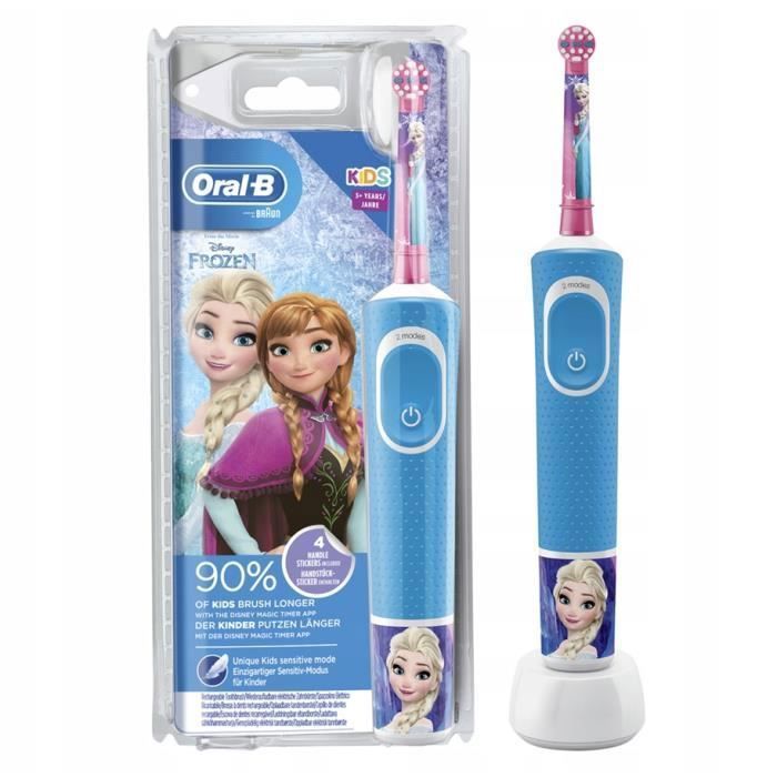 Kids Electric Toothbrush - Oral B - Vitality 100 Kids Frozen - with 8 Replacement Heads and Accessories