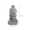 Mini Stone Kwan Yin Buddha Figure for Zen Garden Outdoor Patio Indoor Shelf Decor Small Asian Sculpture Peaceful Home Decor