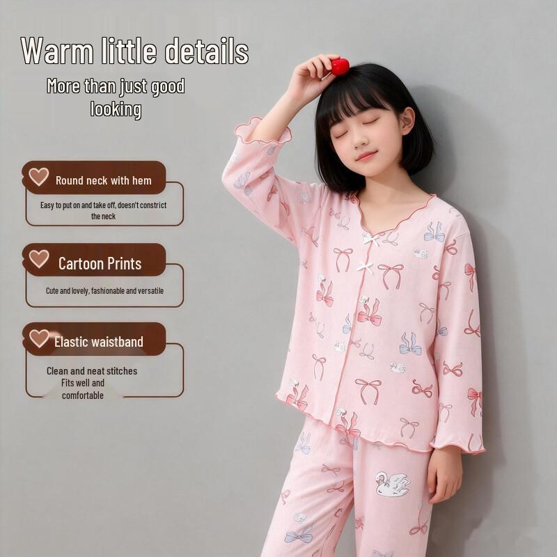 Girls' 100% Cotton Pajama Set