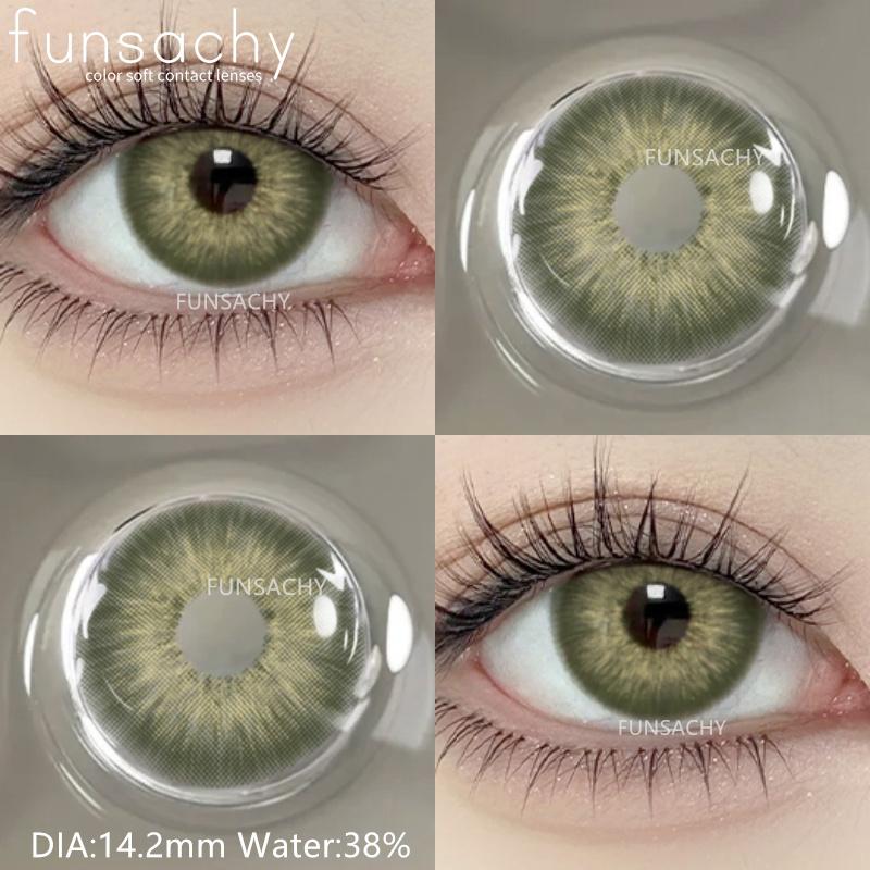 FUNSACHY 1 Paar Naturfarbige Kontaktlinsen für Augen Braune Linsen Farbige Linse Koreanische Blaue Linsen Graue Jahreslinsen Augen Make-up Linse