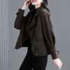 Jacke Damen Herbst neue Modelle 2025 leicht mittel 2025 locker modisch altersreduzierendes Oberteil Strickjacke