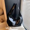 PU Hobo Bag Women's Fashion Shoulder Tote with Stud Detail Soft Texture Casual Everyday Handbag