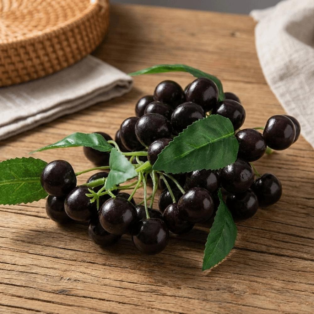 Creative Realistic Simulation Blueberry Foam Lifelike Fake Fruit Decorative Handicrafts Artificial Cherry Photo Props