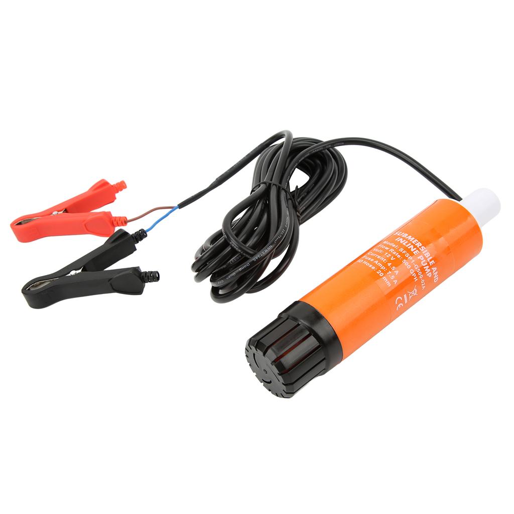 12V 20mm Boat Bilge Pump 500GPH Portable Low Noise Compact Inline Submersible Pump for RV Yacht Marine