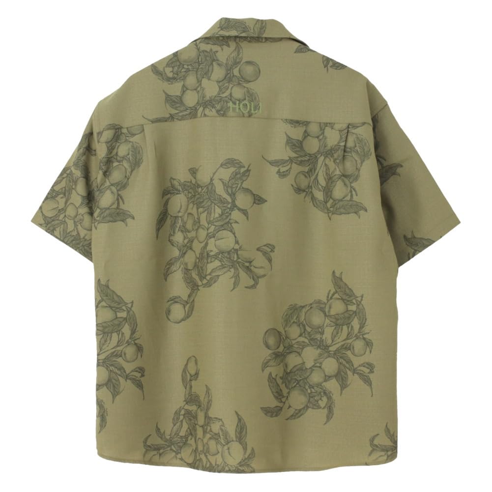 NANGA Saru Shirt N2500-1J600C Men's Short Sleeve Open Collar Floral Print M KHA Khaki