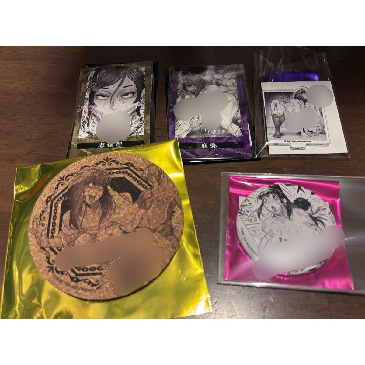 Used Bonten Exhibition Goods Bulk Sale 1 Frame Acrylic Stand Tin Badge Instax Card Coaster Akihabara MELONBOOKS Bonten
