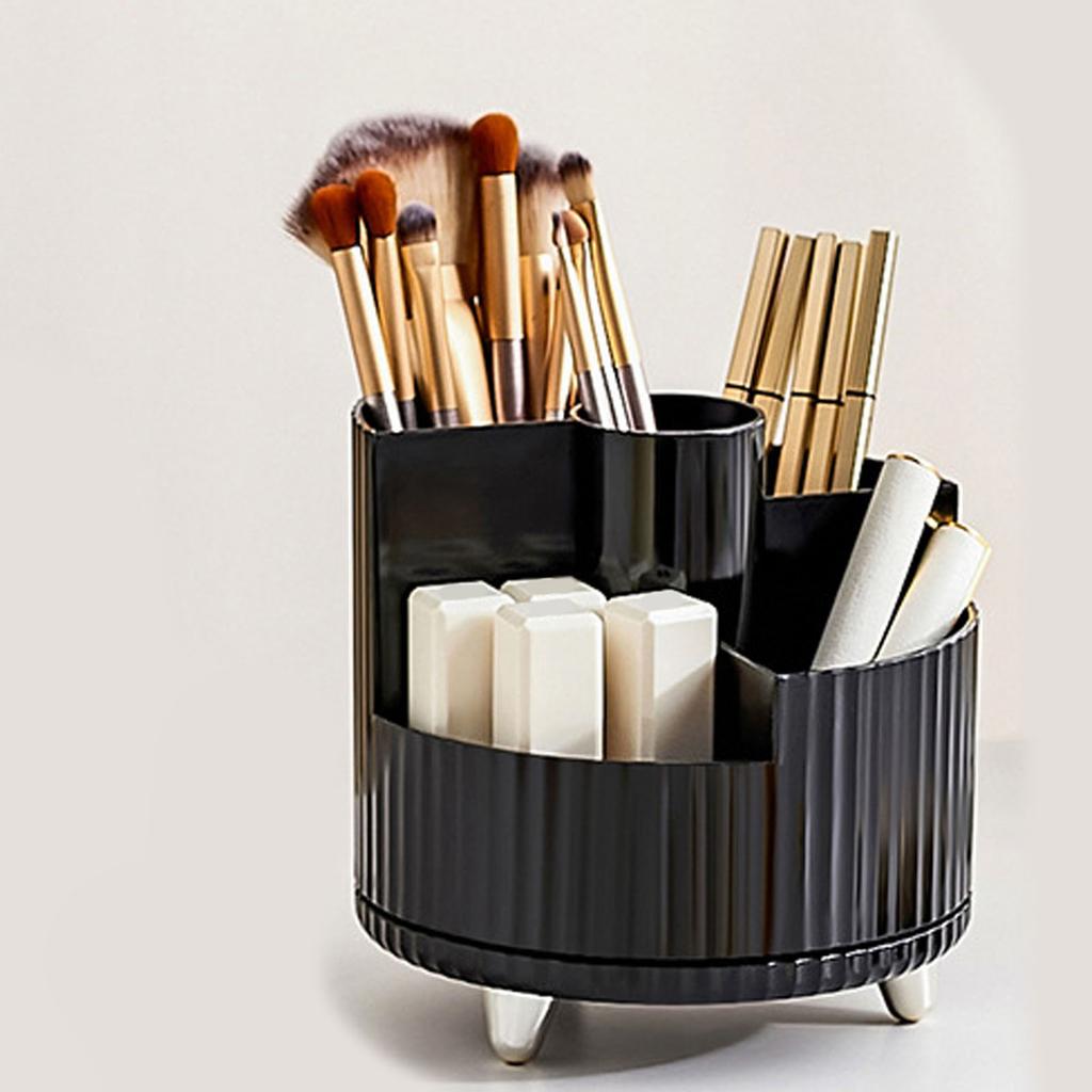 Makeup Brush Holder 360 Degree Rotating Cosmetic Storage Cup for Vanity Small Perfume Lipstick