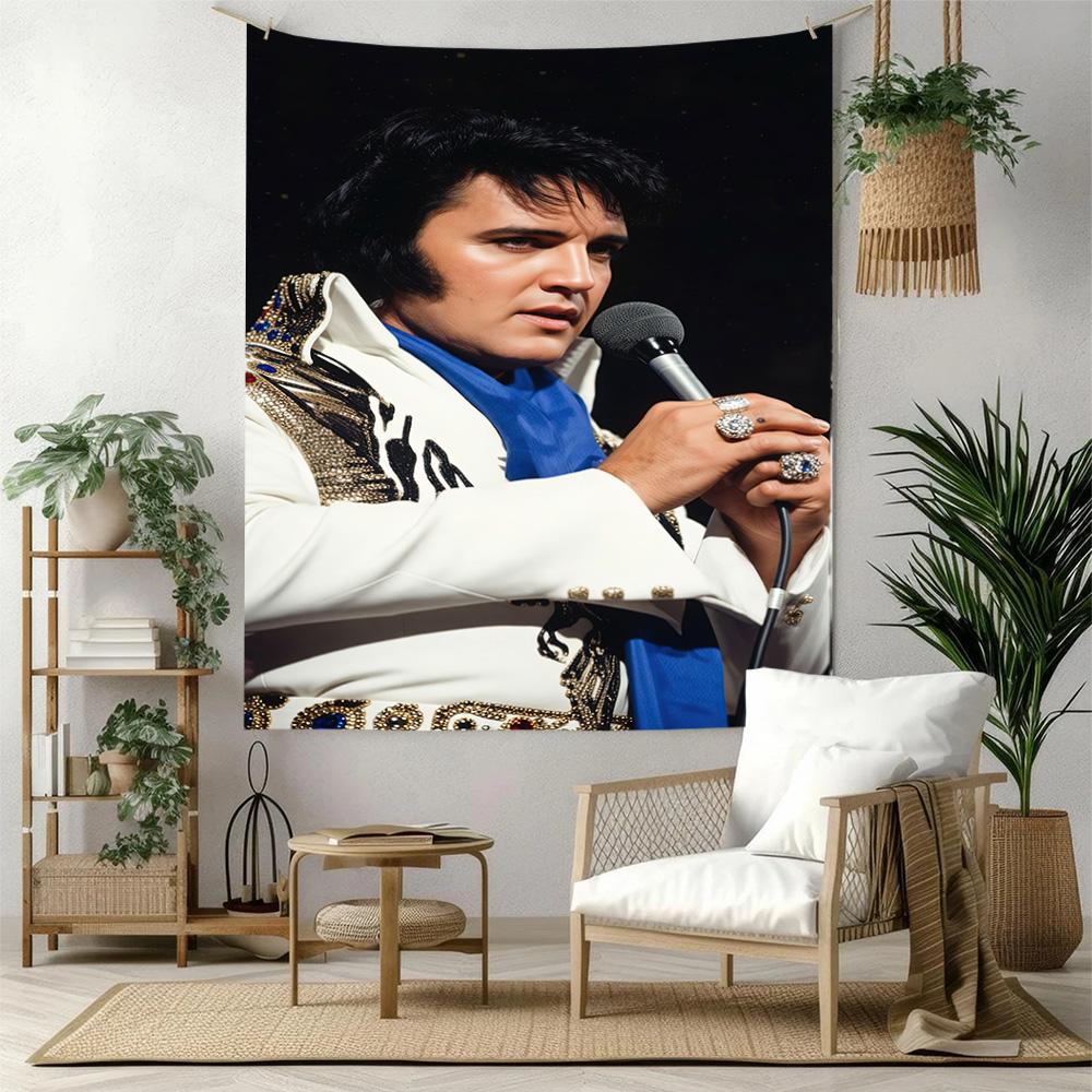 Elvis Wall Decor Tapestry Art For Pet Memorial Birthdaywedding Party Backdrop Family Gift