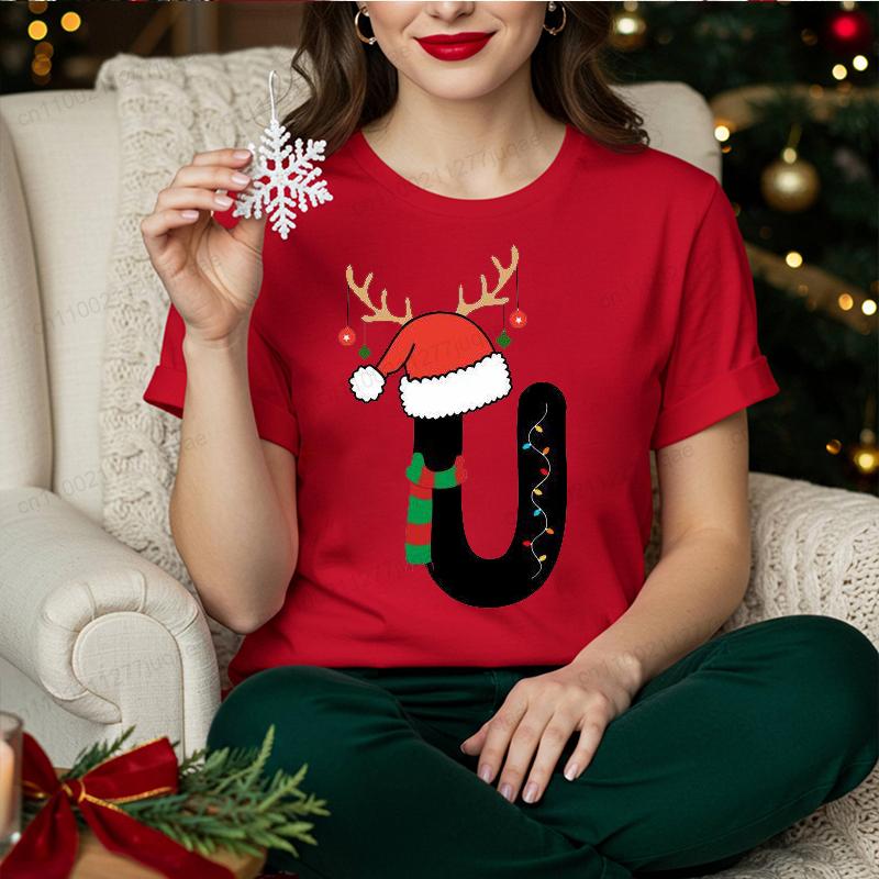 Family Matching Shirts Merry Christmas Outfits Party T-shirts Couple Outfits Children Clothing Matching Shirt Set Family Tee Top