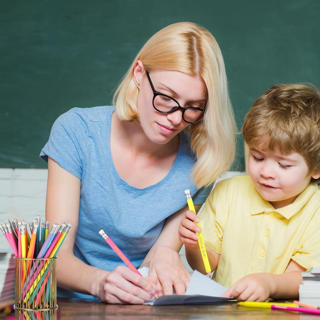 Fumete 36 Pcs pirational Pencils for Students Bulk Pastel Pencils Classroom Motivational Quote with Eraser Pre Sharpened #2 HB Back to School Gift