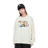 Anta Loose Fit Round Neck Pullover Long Sleeve Sweatshirt With Letter Print Unisex Sweatshirt Vanilla-White 952448701-10