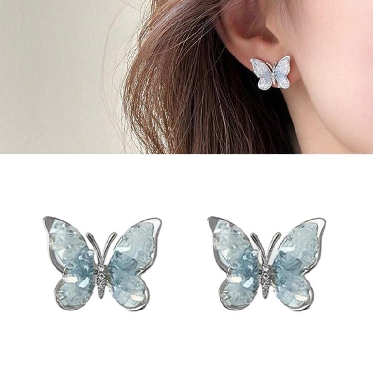 Orecchini a Perno in Cristallo a Forma di Farfalla Multicolore Shimmer Comodi da Indossare Accessori per le Orecchie Per Feste Eventi di Lavoro Uso Quotidiano