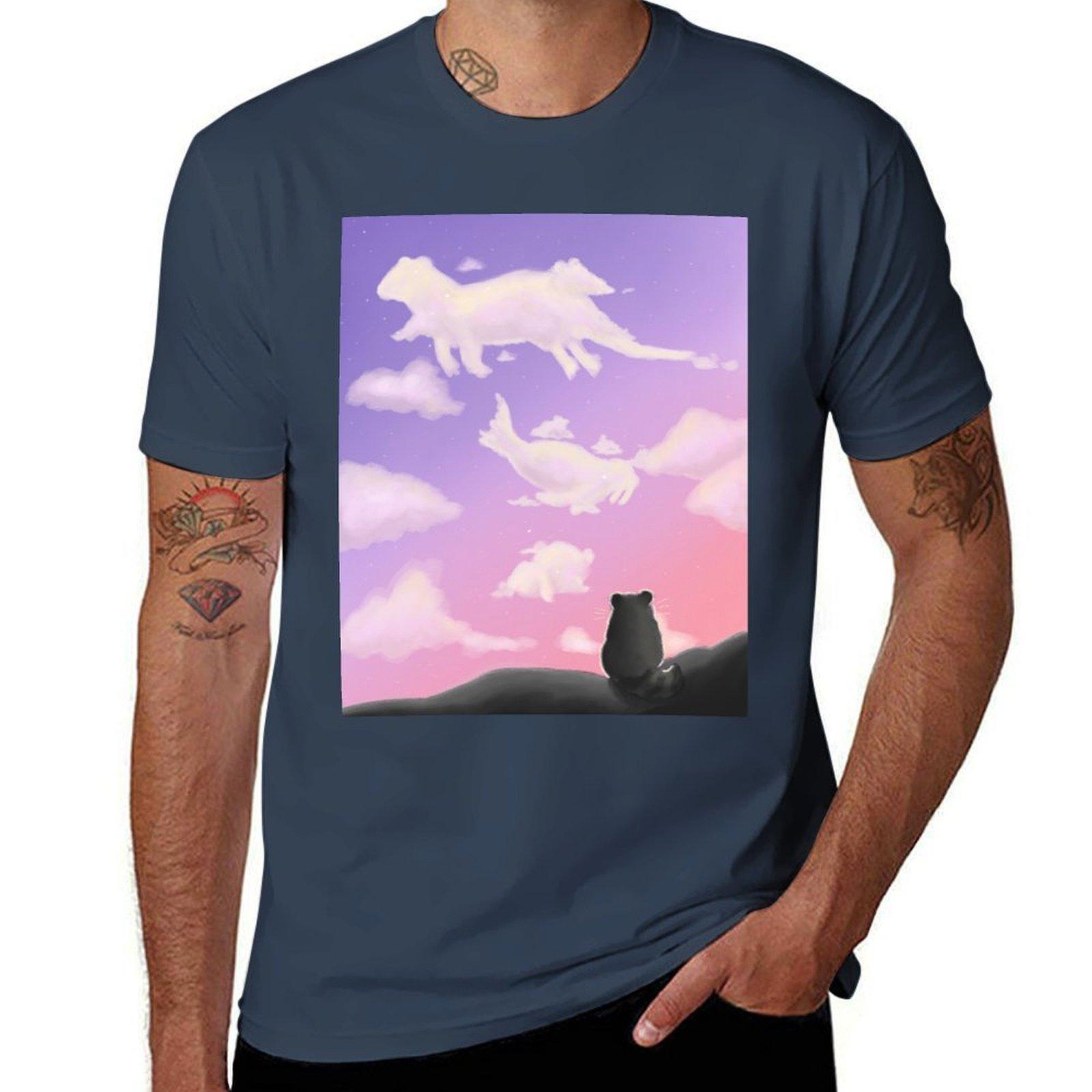 A raccoon and his friends TShirt Street Fashion Casual Tee Shirt S