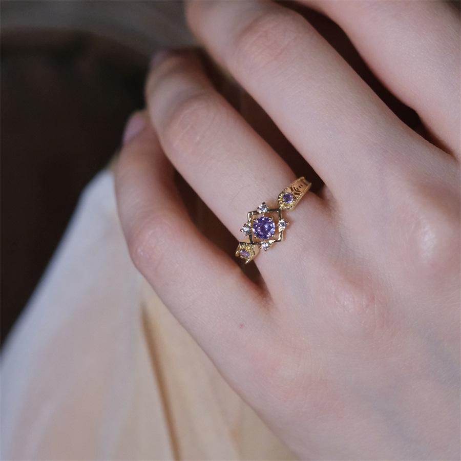 Over 120 Styles Korean style zircon diamond ring women's 925 sterling silver spring and summer niche light luxury high-end index finger ring open ring
