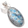 Natural K2 Blue Azurite Gemstone 925 Sterling Silver Jewelry Pendant 2.17" k4R45
