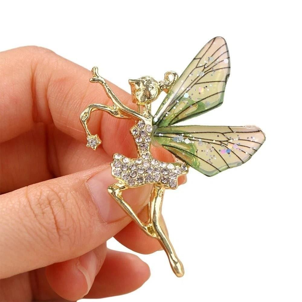 Metal Dancing Girl Brooch Light Luxury Butterfly Brooch Delicate Women's Brooch Clothes Decoration