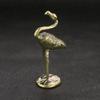 Statuietă Flamingo din Alamă Ornament pentru Birou Antichitate Figurine Animale din Cupru Pur Figurine Accesorii Decorațiuni Casă Colecție