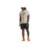 Under Armour Letter Print Crew Neck Straight Short Sleeve T-Shirt Men Tops Green 1379295-504